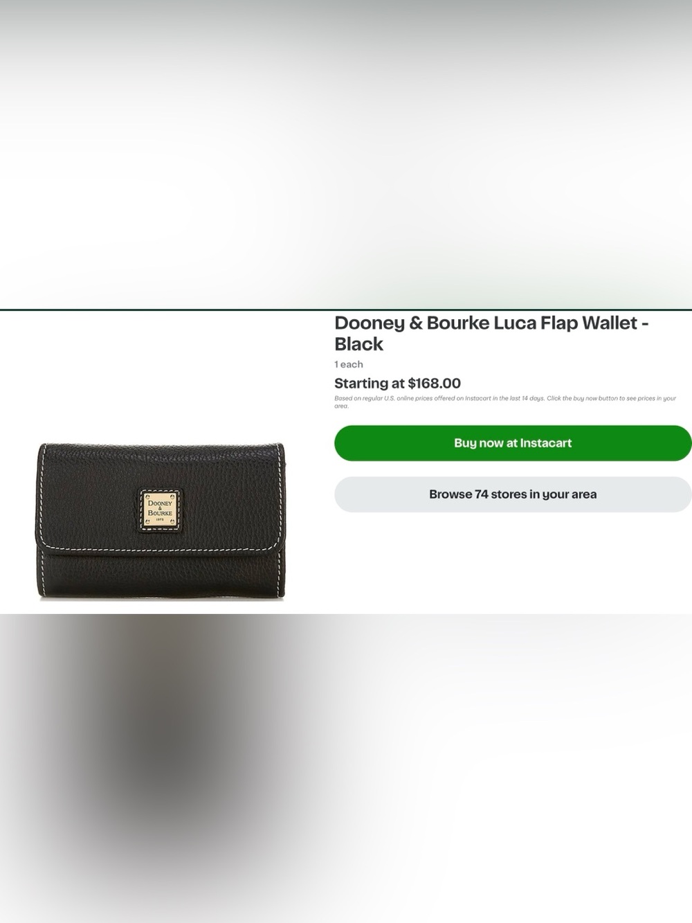 Dooney & Bourke Black Leather Wallet with Gold Logo Plaque - Picture 14 of 14